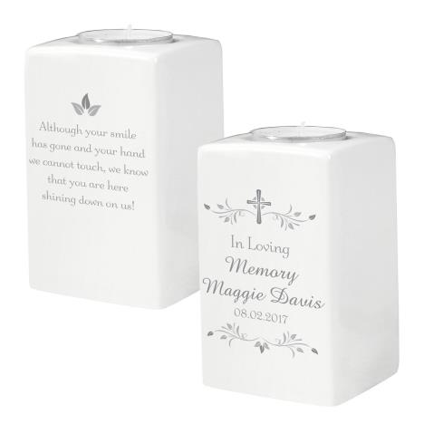 Personalised Sentiments Ceramic Tea Light Candle Holder  £12.59