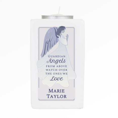 Personalised Guardian Angel Ceramic Tea Light Candle Holder  £12.59