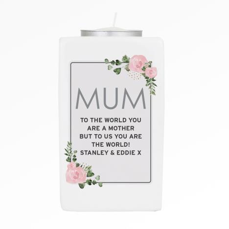 Personalised Floral Sentimental Tea Light Candle Holder  £12.59