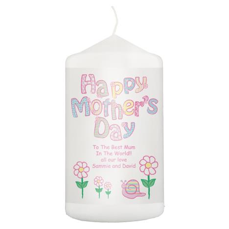 Personalised Daisy Happy Mothers Day Pillar Candle  £8.99