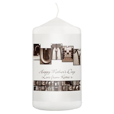 Personalised Affection Art Mummy Pillar Candle  £8.99