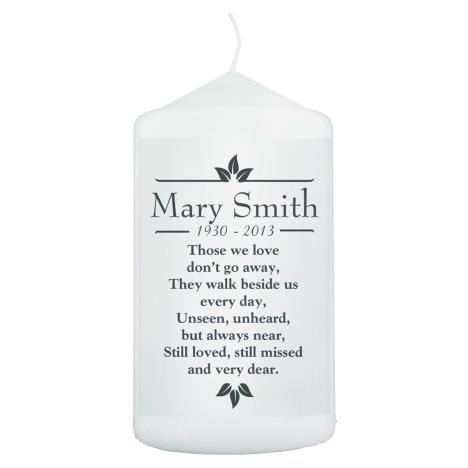 Personalised Sentiments Those We Love Pillar Candle