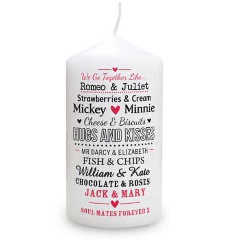 Personalised We Go Together Like Pillar Candle  £11.69