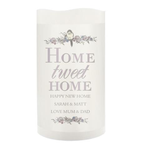 Personalised Home Tweet Home LED Candle  £8.99