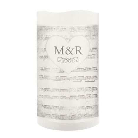 Personalised Vintage Music Manuscript LED Candle  £8.99
