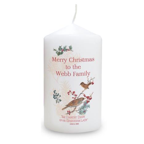 Personalised Country Diary Midwinter Pillar Candle  £9.89