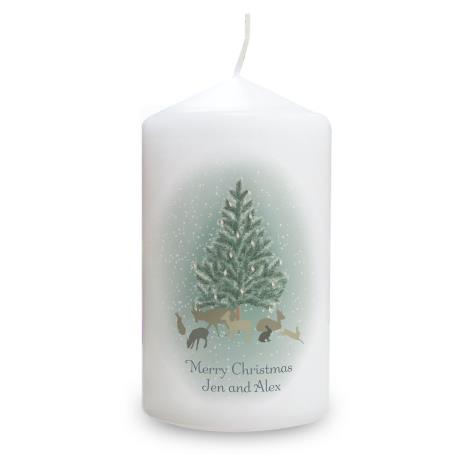 Personalised A Winter&#39;s Night Pillar Candle