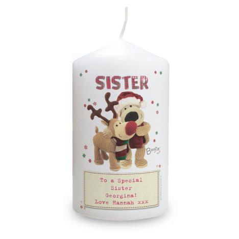 Personalised Boofle Christmas Reindeer Pillar Candle  £11.69