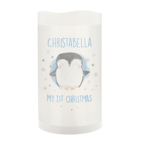 Personalised 1st Christmas Penguin LED Candle  £8.99