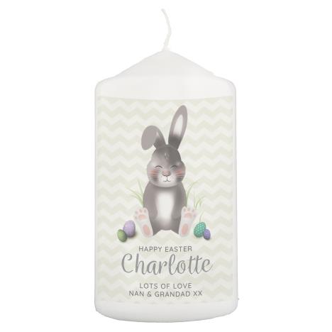 Personalised Easter Bunny Pillar Candle