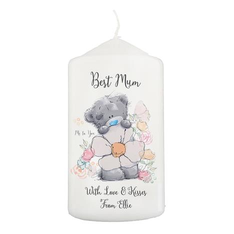 Personalised Me to You Floral Pillar Candle