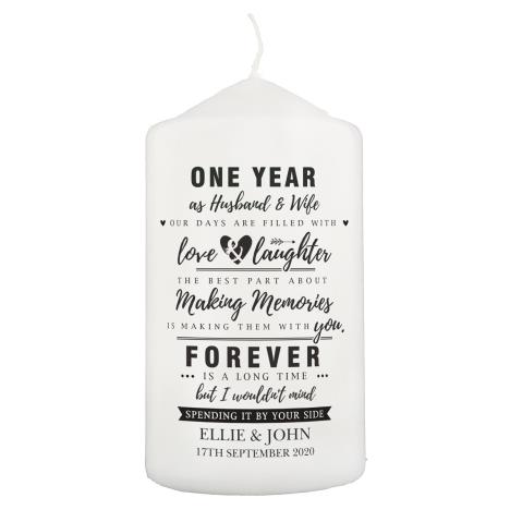 Personalised Anniversary Pillar Candle  £11.69