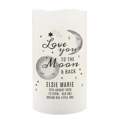 Personalised To The Moon and Back LED Candle  £13.49