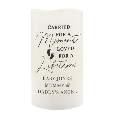 Personalised Carried For A Moment LED Candle