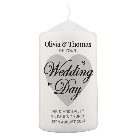 Personalised On Your Wedding Day Pillar Candle  £11.69