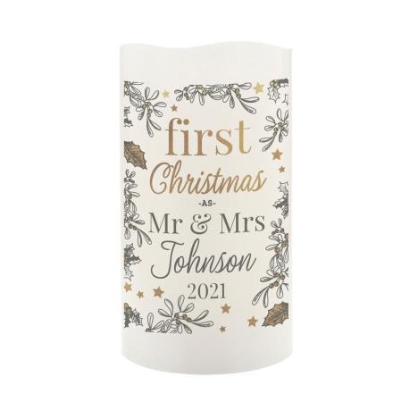 Personalised First Christmas LED Candle