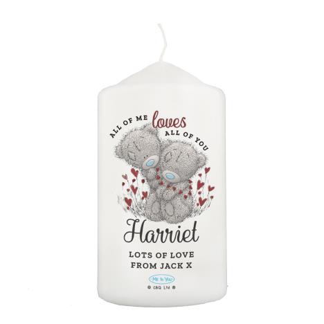 Personalised All My Love Me to You Bear Pillar Candle