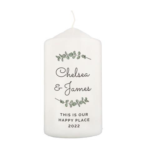 Personalised Botanical Pillar Candle  £11.69