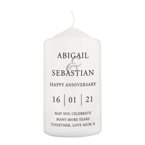 Personalised Couples Pillar Candle  £8.99