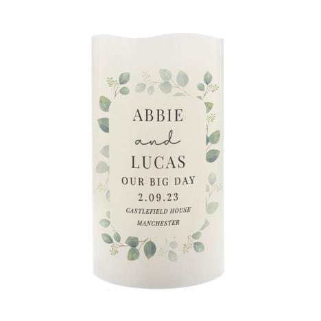 Personalised Botanical LED Candle  £13.49