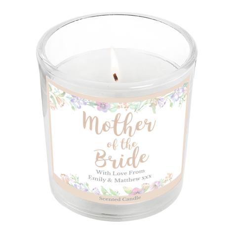Personalised Mother of Bride Floral Watercolour Wedding Jar Candle  £8.99
