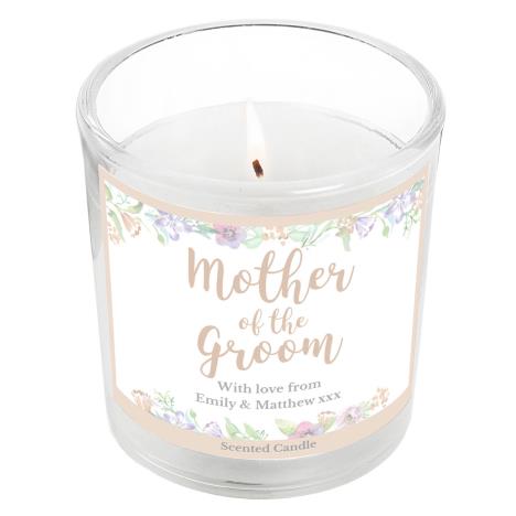 Personalised Mother of Groom Floral Watercolour Wedding Jar Candle  £8.99