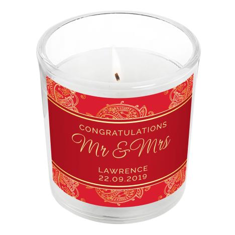 Personalised Paisley Wedding Scented Jar Candle  £8.99