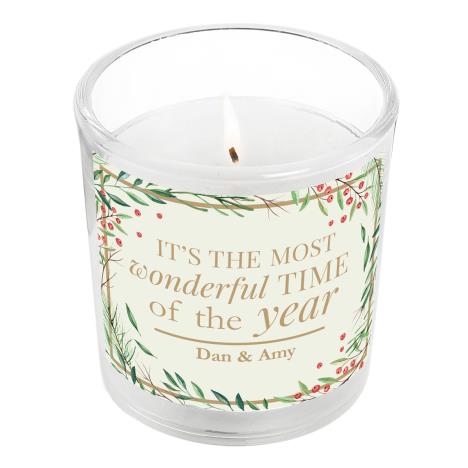 Personalised Wonderful Christmas Scented Jar Candle  £8.99
