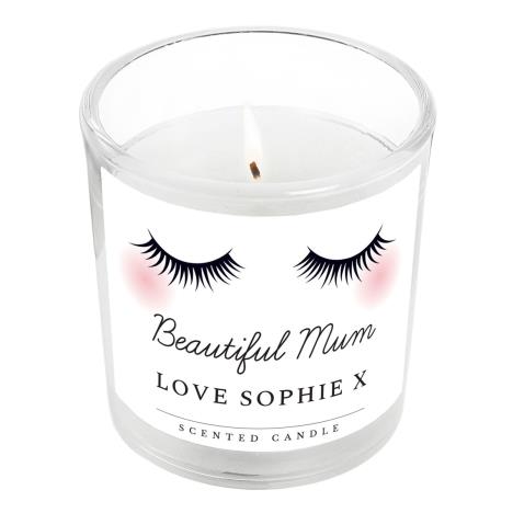 Personalised Eyelashes Scented Jar Candle