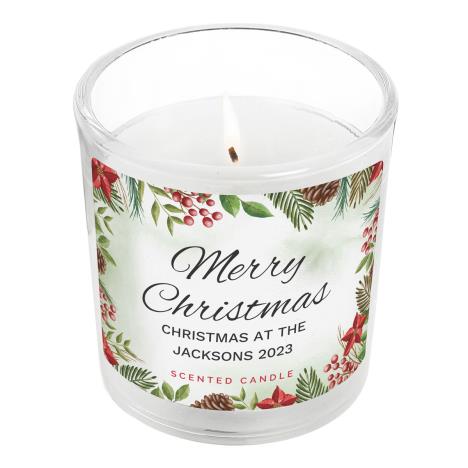 Personalised Merry Christmas Scented Jar Candle