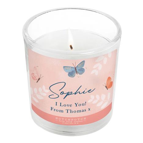 Personalised Hotchpotch Butterfly Scented Jar Candle 