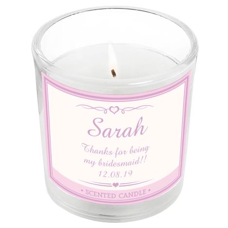 Personalised Pink Elegant Scented Jar Candle  £8.99