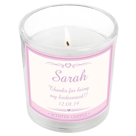 Personalised Pink Elegant Scented Jar Candle