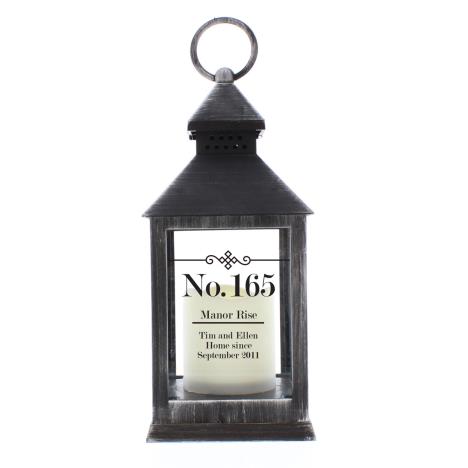Personalised Elegant Diamond Rustic Black Lantern  £15.29