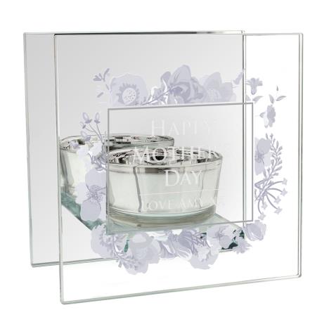 Personalised Soft Watercolour Mirrored Glass Tea Light Candle Holder  £13.49