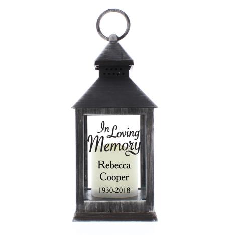 Personalised In Loving Memory Rustic Black Lantern  £15.29