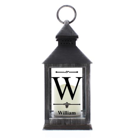 Personalised Initial Rustic Black Lantern  £15.29