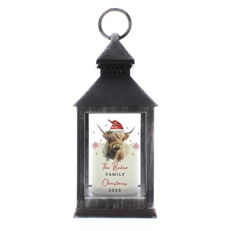 Personalised Highland Cow Christmas LED Lantern  £15.29