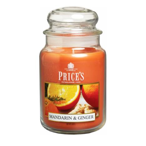 Price&#39;s Mandarin &amp; Ginger Large Jar Candle