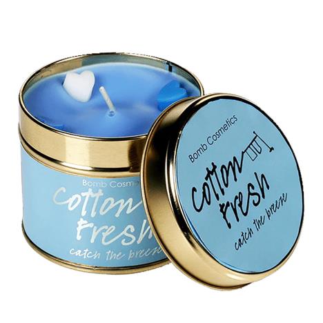 Bomb Cosmetics Cotton Fresh Tin Candle