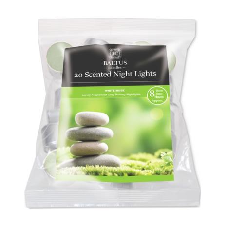 Baltus White Musk 8 Hour Long Burn Tealights (Pack of 20)  £3.59