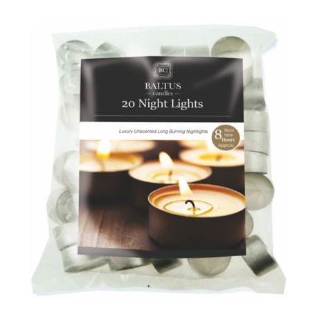 Baltus 8 Hour Long Burn White Tealights (Pack of 20)  £2.69