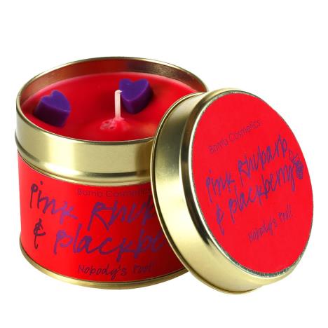 Bomb Cosmetics Pink Rhubarb Blackberry Tin Candle