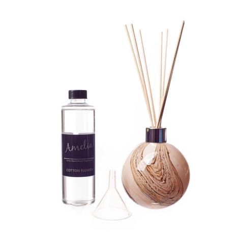 Amelia Art Glass Apricot Earth Reed Diffuser Gift Set   £35.99