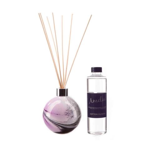 Amelia Art Glass Purple Moon Reed Diffuser Gift Set   £35.99