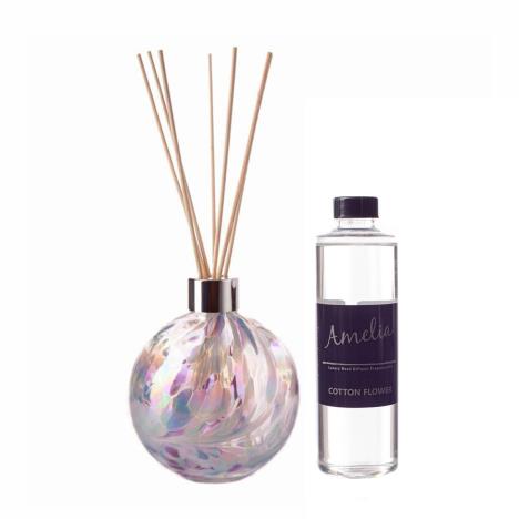 Amelia Art Glass Pink & Blue Reed Diffuser Gift Set   £35.99