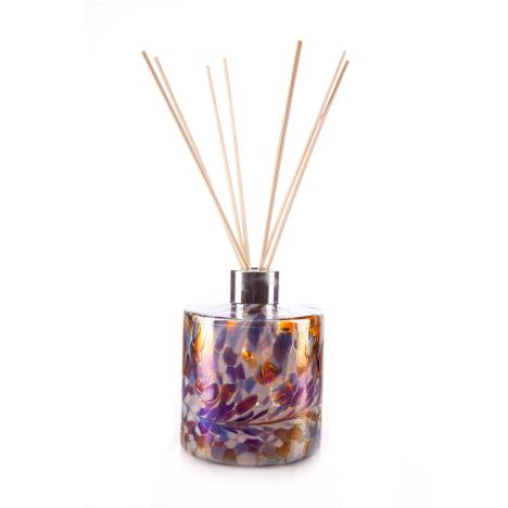 Amelia Art Glass White, Blue &amp; Red Cylinder Reed Diffuser