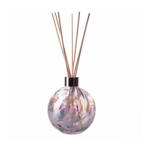 Amelia Art Glass Pink &amp; Blue Iridescence Sphere Reed Diffuser