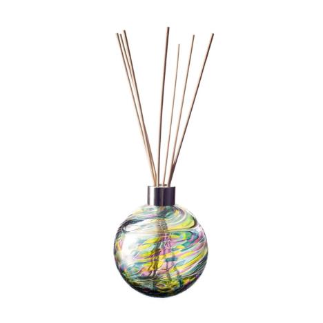 Amelia Art Glass Purple, Teal &amp; Lime Green Sphere Reed Diffuser