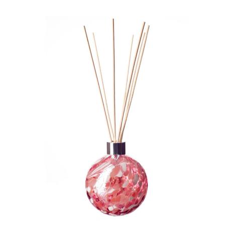 Amelia Art Glass Pink &amp; White Sphere Reed Diffuser
